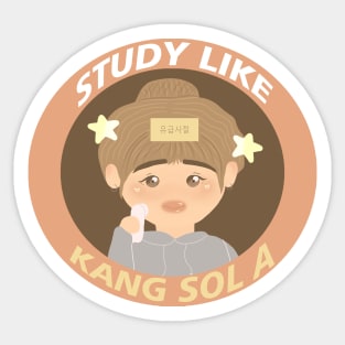 Study Like Kang Sol A - Cute KDrama Study Motivation Sticker